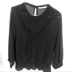 Zara black blouse